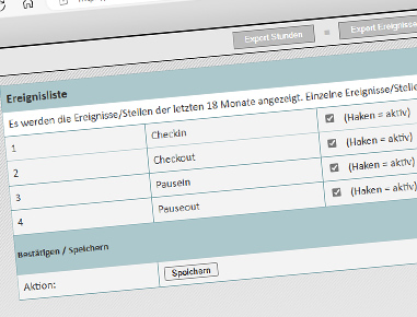 Eine einfache Bedienung setzt voraus, dass Änderungen und Anpassungen schnell und einfach zu erfassen sind. Die Weboberfläche unserer Zeiterfassung ermöglicht einen gesicherten Zugriff von über all aus - zu jeder Zeit.